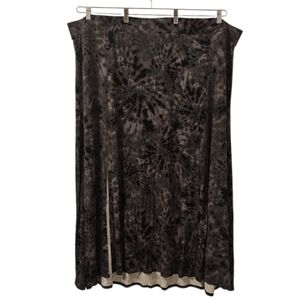 Black Torrid Women's Tie Dye Jersey Side Slit Maxi Skirt